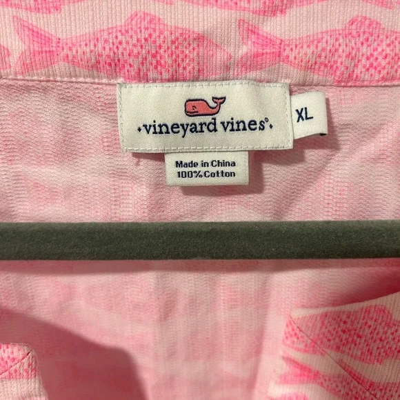 Vineyard Vines Pink and White Swim Coverup - Picture 2 of 2